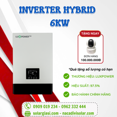 Inverter Hybrid Luxpower ECO 6kW SNA6000WPV Bản Mới Nhất