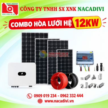 Hệ Thống Điện Mặt Trời Hòa Lưới 12.6KW (Tiết kiệm khoảng 5.000.000đ - 7.300.000đ/tháng)