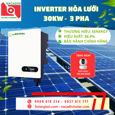 INVERTER HÒA LƯỚI BÁM TẢI SENEGRY 30KW 3 PHA - SE 30KTL-D3/G3