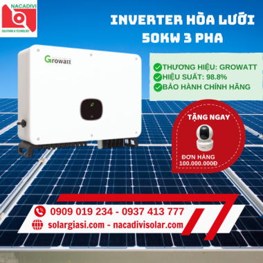  INVERTER HÒA LƯỚI GROWATT MAC  50KTL3-X LV/ 3 PHA