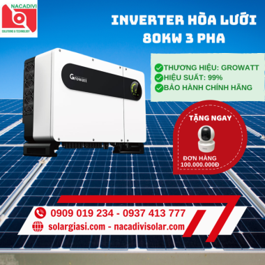 INVERTER HÒA LƯỚI GROWATT MAX  80KTL3-X LV/ 3 PHA