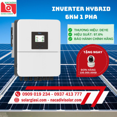 INVERTER HYBRID DEYE 6kW 1 PHA SUN-6K-SG04LP1-EU-SM2