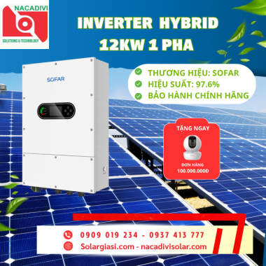Inverter hybrid Sofar 12kW 1 pha HYD-12K-LS1