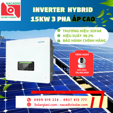 Inverter hybrid Sofar áp cao 3 pha 15kW -  HYD 15KTL-3PH