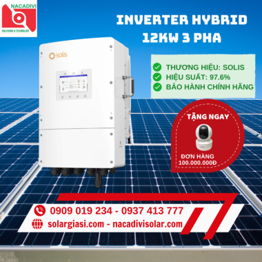 Inverter hybrid Solis 12kw 3 pha S6-EH3P12K02-NVYD-L