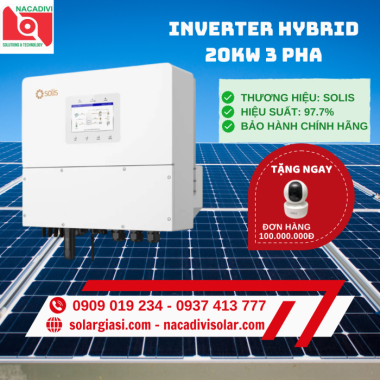 Inverter hybrid Solis 20kW 3 pha áp cao S6-EH3P20K-H