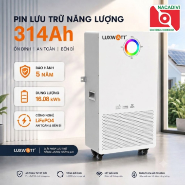Pin lưu trữ điện mặt trời Luxwatt 16kWh (51.2V 314Ah)