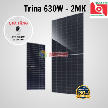 Tấm Pin Mặt Trời Trina 630W – Vertex N N-Type i-TOPCon 2 Mặt Kính