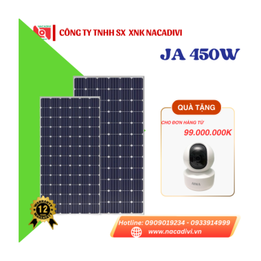 Tấm Pin Năng Lượng Mặt Trời JA 450W